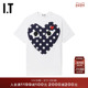 CDG GARCONS川久保玲情侣波点爱心装 PLAY COMME des 饰短袖 T恤