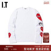 CDG GARÇONS川久保玲女装 PLAY COMME des 长袖 T恤潮流爱心印