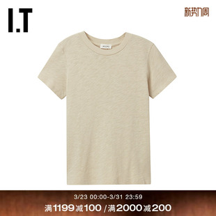 American 简约日常款 Vintage女装 T恤新款 多色圆领内搭 合身短袖