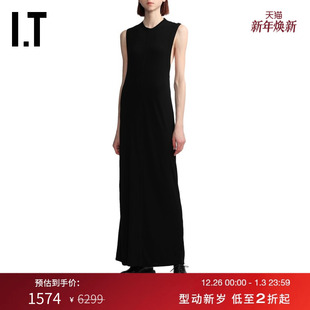 连衣裙时髦性感扭结露背长裙300100XI 无袖 Commission女装