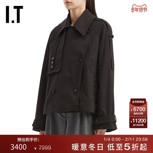 IT Proenza Schouler女装翻领夹克新款双排扣风衣外套53113CXP