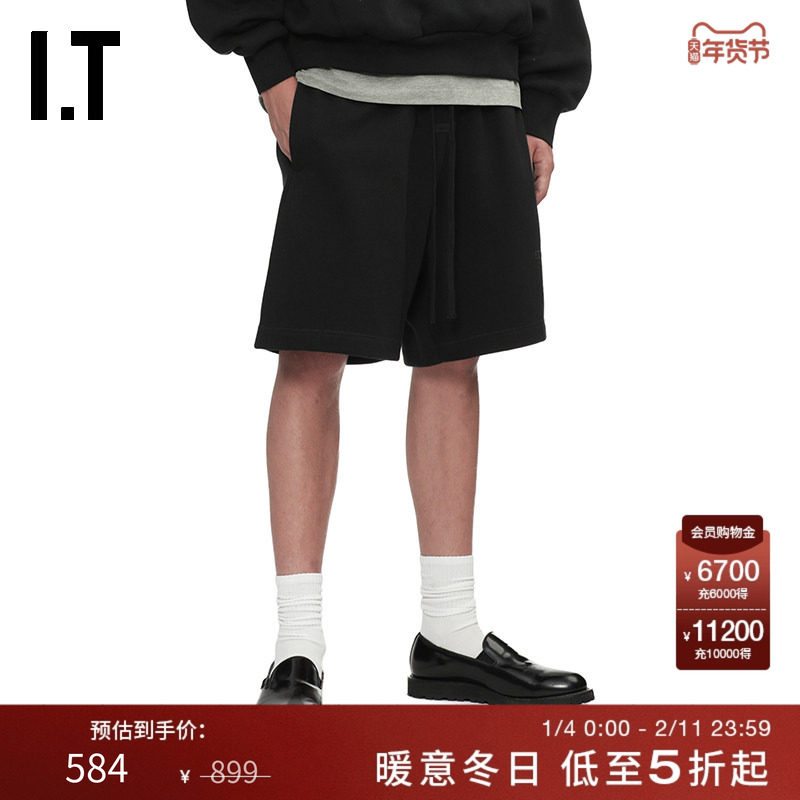 IT ESSENTIALS男装阔腿裤短裤新款简约街潮宽松百慕大短裤SP2000M,男装,短裤,淘宝优惠券,粉丝福利购,淘宝优惠卷
