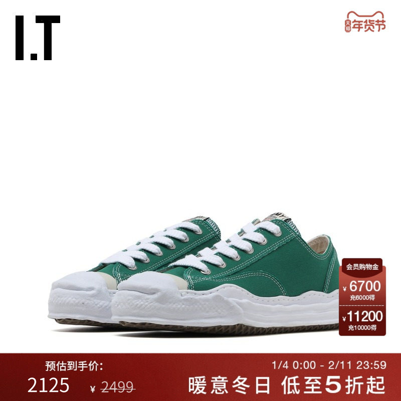 IT Mihara Yasuhiro男款厚底运动鞋新款青春街潮帆布鞋W702ELMP