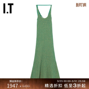 Lim女装 Phillip 挂脖连衣裙性感时髦混色编织中长裙22798X 3.1