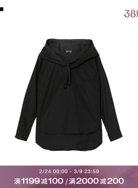 IT CDG COMME des GARCONS HOMME PLUS男装解构感叠层连帽衬衫