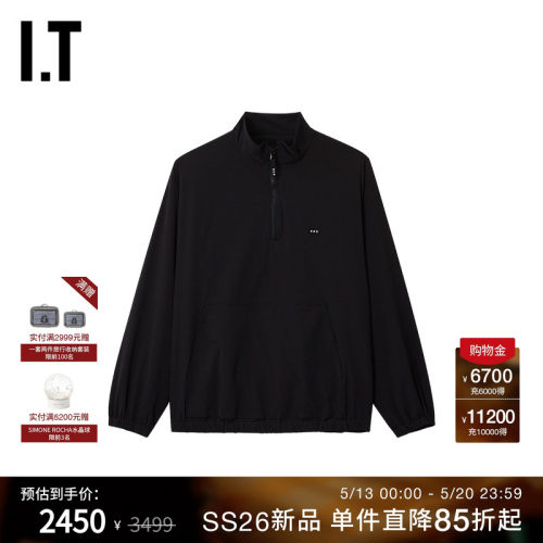 IT GOD SELECTION XXX男装立领套头夹克新款半拉链休闲外套JK05MQ
