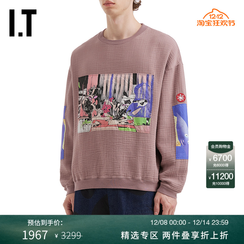 ITC.E休闲圆领卫衣暗黑文艺感