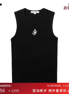 IT JW Anderson女装无袖圆领背心新款简约基础logo装饰内搭JO248P