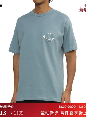 IT MARKAWARE男装圆领短袖T恤新款休闲趣味笑脸装饰半袖0CS01BMP