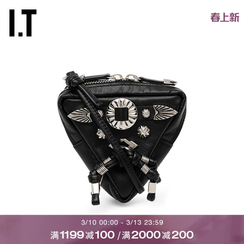 IT TOGA ARCHIVES女款三角造型斜挎包新款迷你拉链小包小巧单肩包