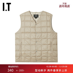 时尚 羽绒马甲新款 质感方格绗缝羽绒背心外搭ION001MP TAION男装