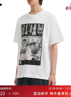 IT C.E男装宽松短袖T恤新款潮流酷感图像印花圆领半袖S28T01MP