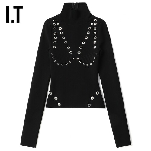 ITOFF-WHITE™修身高领长袖上衣