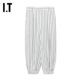 Tibi女装 休闲长裤 时髦个性 条纹宽松束脚灯笼裤 LS3232XG