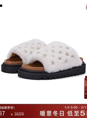 IT TOGA ARCHIVES女款厚底凉拖鞋新款时髦质感毛毛凉鞋3300523P