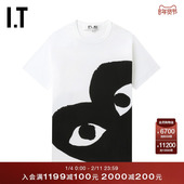 GARCONS川久保玲情侣款 爱心logo印花T恤 COMME des CDG PLAY