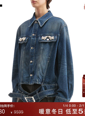 IT Simone Rocha男装宽松牛仔夹克新款复古文艺水洗外套61231DMP