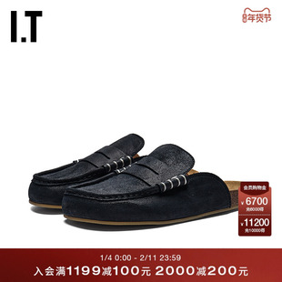 IT JW Anderson男款包头穆勒鞋新款复古气质露跟拖鞋勃肯鞋008519