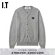 COMME PLAY des GARCONS川久保玲情侣款 合身羊毛针织开衫 CDG
