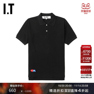 COMME des 简约时尚 CDG polo衫 PLAY 短袖 GARÇONS川久保玲男装