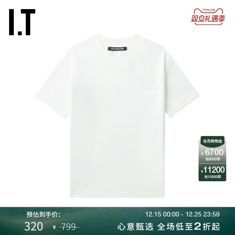 ITGROUNDZERO女装小圆领短袖T恤