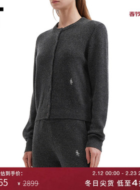 IT Sporty & Rich女装合身针织开衫新款简约质感针织薄外套GY11XP