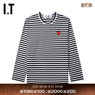 COMME PLAY des GARCONS川久保玲情侣条纹长袖 T恤清爽时尚 CDG