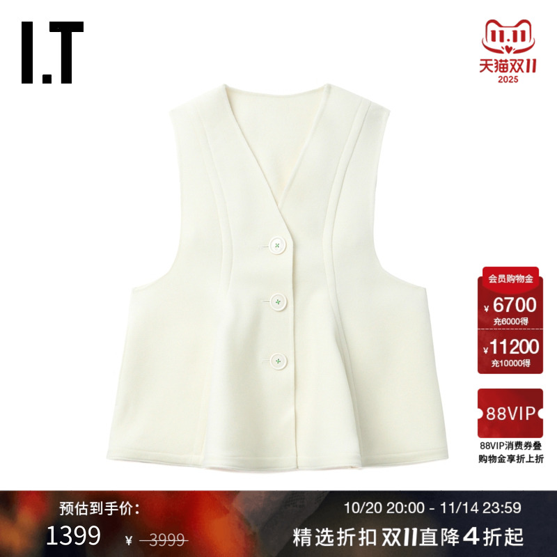 IT日本ENFÖLD排扣毛呢马甲