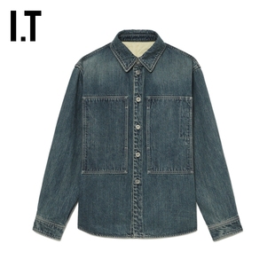 JIL 新款 SANDER女装 牛仔衬衫 复古质感上衣160J45XO 宽松长袖
