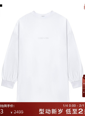 IT We11Done女装中长款长袖T恤新款复古摩登宽松长上衣811UWHXM