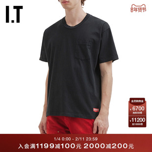 IT CHERRY LOS ANGELES男装短袖T恤新款简约基础款纯色半袖ABLKMQ