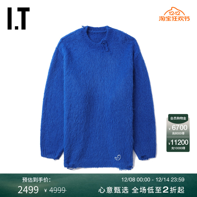 ITADERerror圆领毛绒针织衫