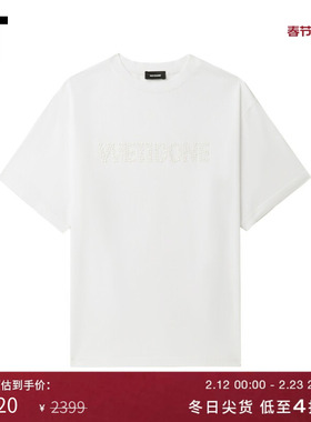 IT We11Done女装宽松短袖T恤新款时尚个性logo装饰半袖778UWHXN