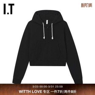 连帽拉链卫衣新款 LOVE女装 活力日常休闲外搭G3000XUO WITTH