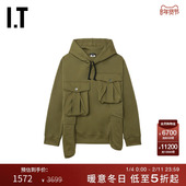 CDG 立体口袋装 COMME GARCONS PLUS男装 des HOMME 饰连帽卫衣