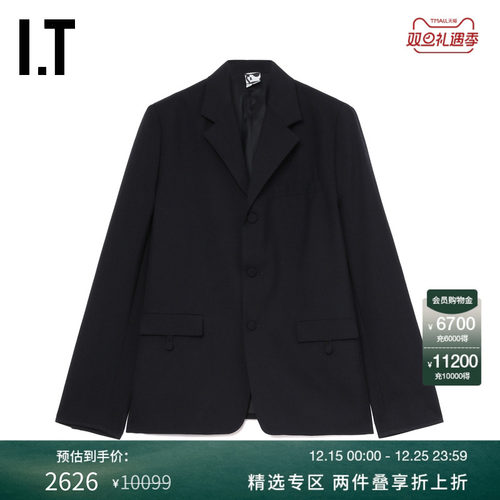 ITGR10K纯色西装夹克时髦质感