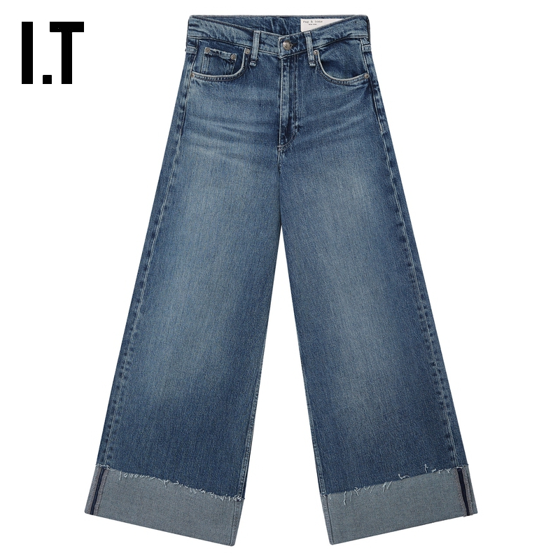 ITrag&bone阔腿裤牛仔裤