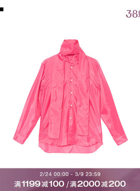 IT CDG COMME des GARCONS HOMME PLUS男装饰围巾纯色长袖衬衫