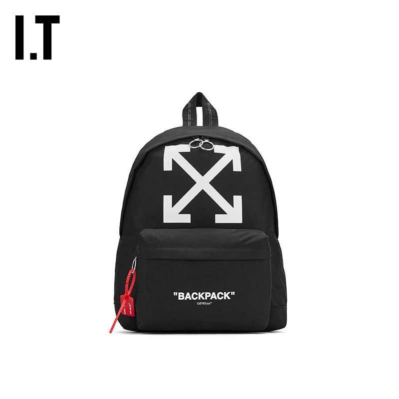 OFF-WHITE&trade;情侣款新款双肩包背包潮流实用双箭头图案装饰书包