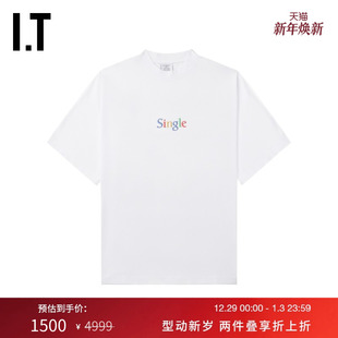 VETEMENTS女装 饰落肩半袖 中长款 随性休闲字母装 廓形T恤新款