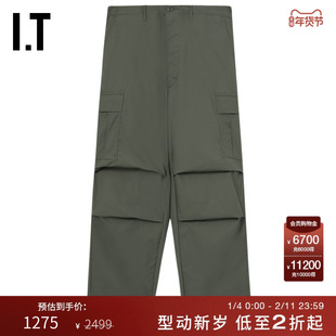 IT DESCENDANT男装阔腿工装裤长裤新款街头型男降落伞裤SPTM02MM