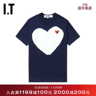 COMME PLAY des GARCONS川久保玲情侣爱心logo装 T恤 饰短袖 CDG