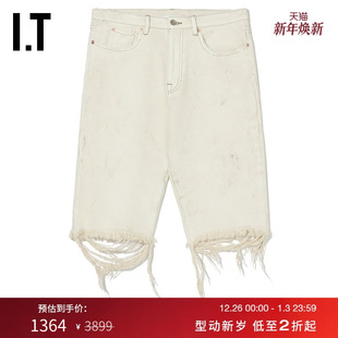 潮酷型男做旧直筒裤 新款 磨损毛边牛仔短裤 0PT267MM doublet男装