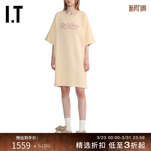 廓形半袖 WHITE™女装 连衣裙T恤裙010132X OFF