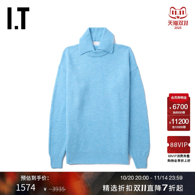 ITTibi宽松翻领针织衫