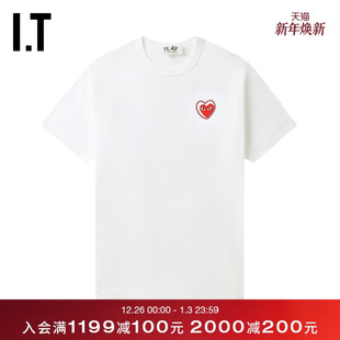 COMME PLAY des GARCONS川久保玲情侣爱心logo装 T恤 饰短袖 CDG