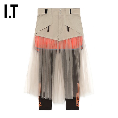 ITkolor含leggings半身裙