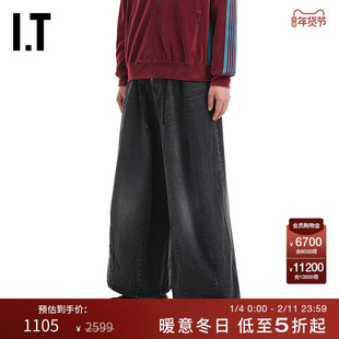 IT NEEDLES男装阔腿裤牛仔裤新款复古日潮宽松水洗长裤RW2335MP