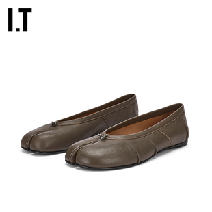 IT Maison Margiela女款分趾芭蕾鞋新款复古气质皮质单鞋平底鞋