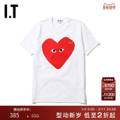 COMME 新品 des PLAY女装 T恤2019秋季 GARÇONS 短袖 爱心219X7